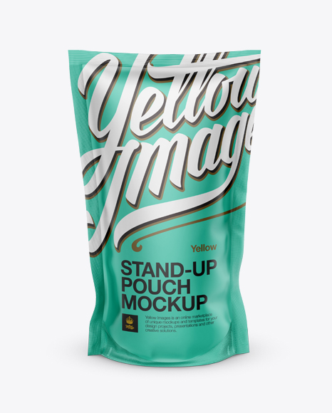 Matte Stand Up Pouch Mockup - Front View