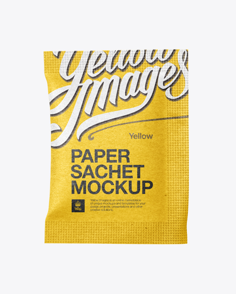 Paper Sachet Mockup - Front View
