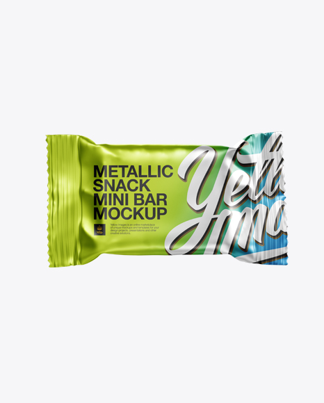 Small Metallic Snack Bar Mockup - Front View