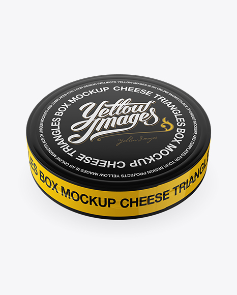 Cheese Triangles Package with Glossy Tear Line Mockup