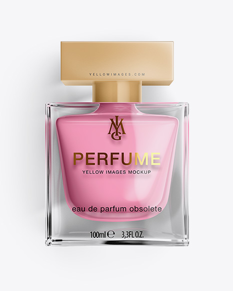 Perfume Bottle Mockup - Top View