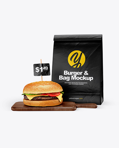 Burger & Bag Mockup