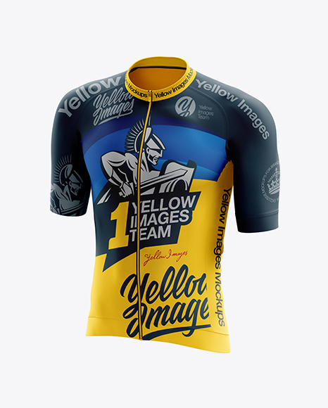 Men’s Cycling Speed Jersey mockup (Half Side View)
