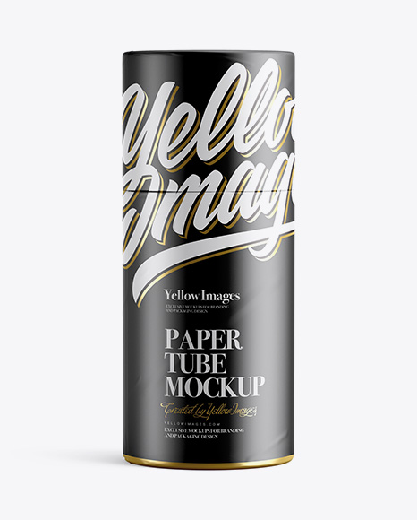 Matte Paper Tube Mockup - Front View