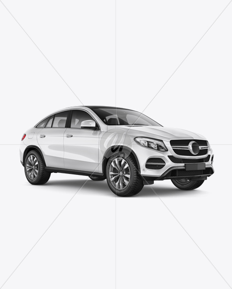Mercedes-Benz GLE Coupe 2016 Mockup - Half Side view
