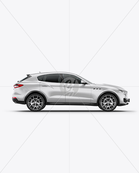 Mid-Size Luxury Crossover SUV Mockup - Side View