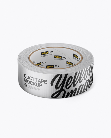 Metallic Duct Tape Mockup (High-Angle Shot)