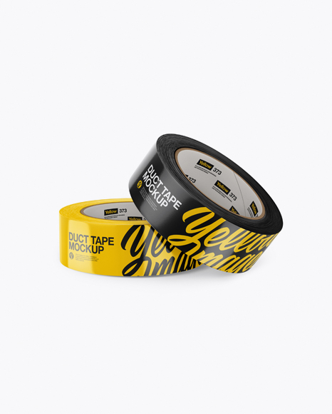Two Glossy Duct Tape Rolls Mockup