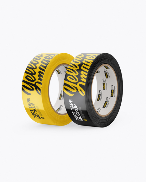 Two Glossy Duct Tape Rolls Mockup