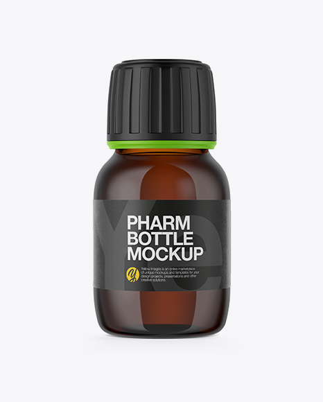 30ml Amber Glass Bottle Mockup