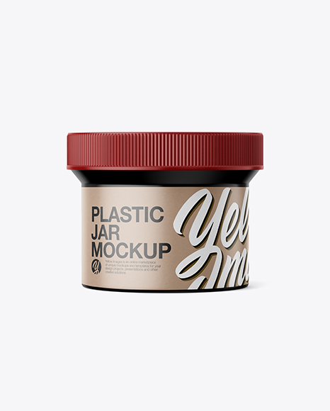 Plastic Jar Mockup - Front View