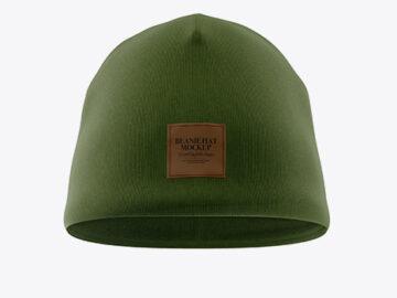 Beanie Hat Mockup - Front View