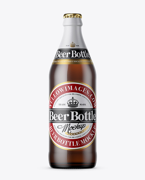 Amber Beer Bottle Mockup