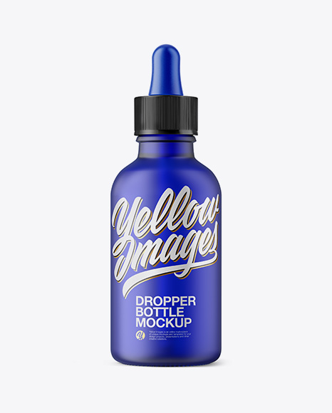 50ml Frosted Blue Glass Dropper Bottle