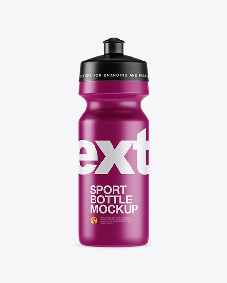 Textured Plastic Sport Bottle Mockup