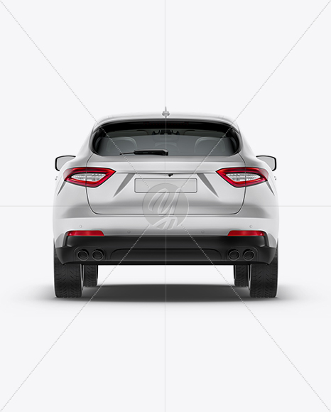 Mid-Size Luxury Crossover SUV Mockup - Back View