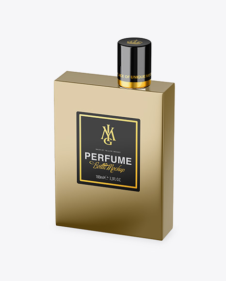 Metallic Perfume Bottle Mockup
