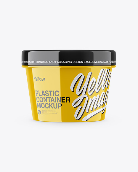 Glossy Container Mockup - Front View