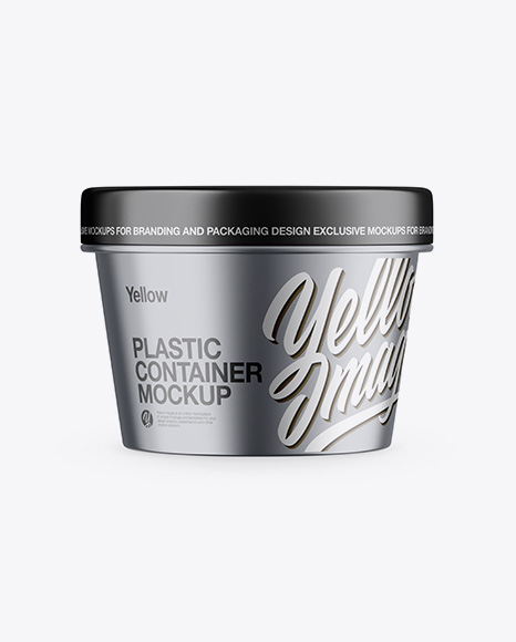 Matte Metallic Container Mockup - Front View