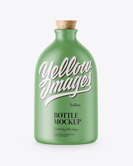 Matte Bottle With Cork Mockup