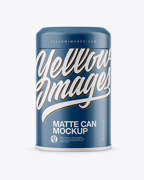Matte Tin Can Mockup - Front View