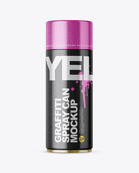 Closed Glitter Spray Can With Mockup