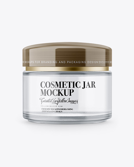 Frosted Cosmetic Jar Mockup