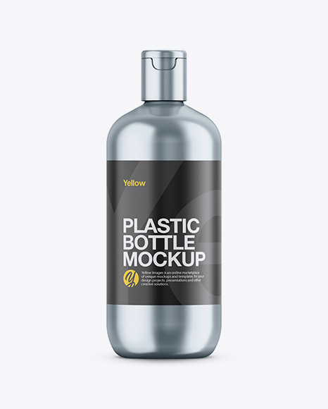 Metallic Cosmetic Bottle Mockup