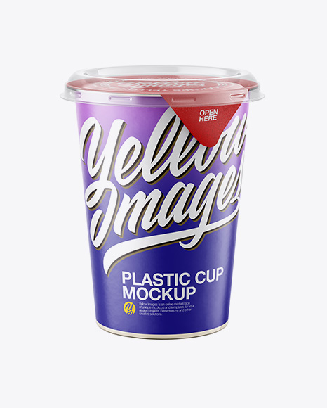 500g Plastic Cup Mockup - Front View