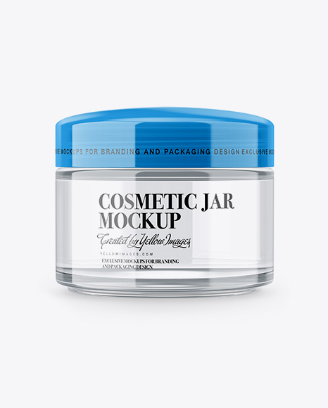 Clear Cosmetic Jar Mockup