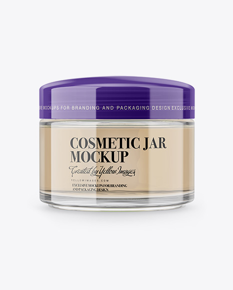 Clear Cosmetic Jar Mockup