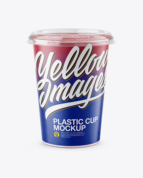 500g Yogurt Cup Mockup - Front View