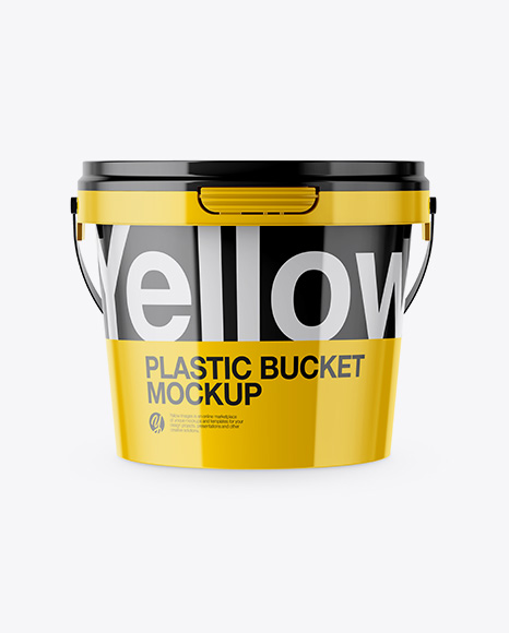 Glossy Plastic Bucket Mockup