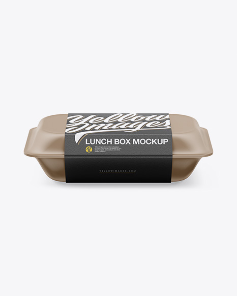 Lunch Box Mockup - Front View (High-Angle Shot)