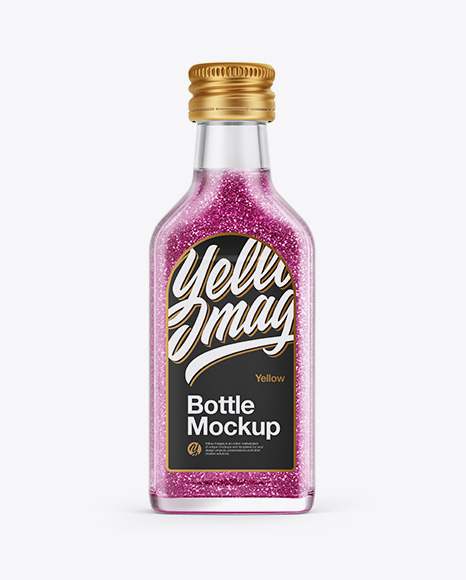 Glass Bottle Mockup - Front View