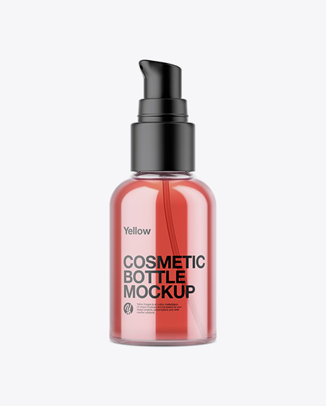 Cosmetic Bottle With Pump Mockup
