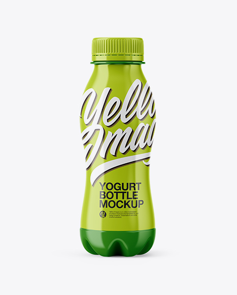 Glossy Yogurt Bottle Mockup