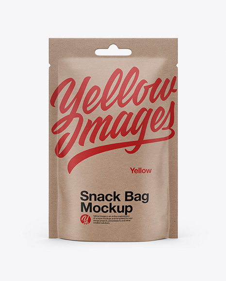 Kraft Stand Up Pouch Mockup - Front View