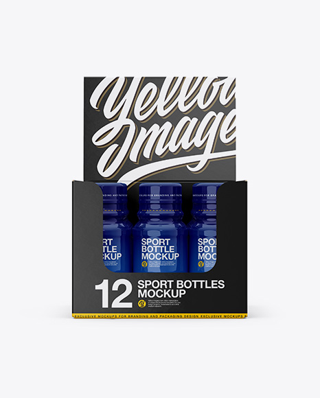 Box with 12 Bottles in Shrink Sleeves - Front View