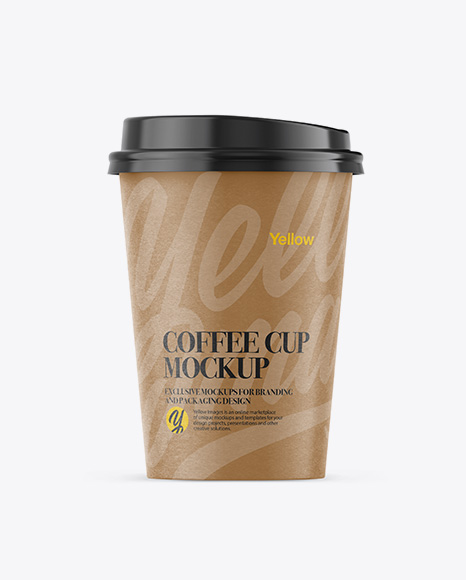 Paper Coffee Cup Mockup - Front View