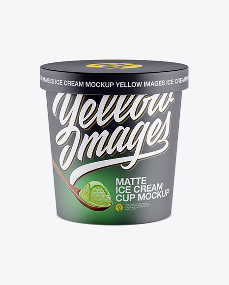 Matte Ice Cream Round Box Mockup