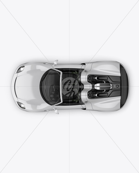 Porsche 918 Spyder Mockup - Top view