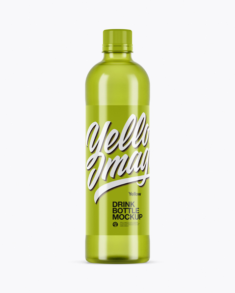 Green PET Bottle With Drink Mockup | PSD Templates