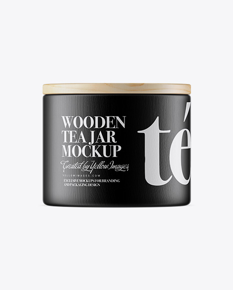 Wooden Tea Jar Mockup