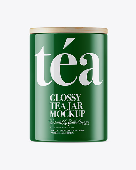 Glossy Tea Jar Mockup