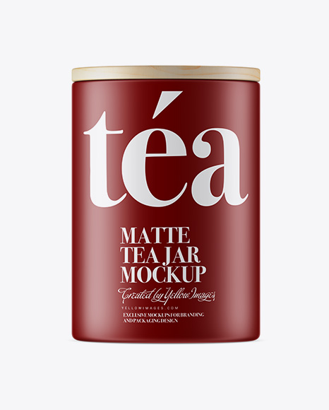 Matte Tea Jar Mockup