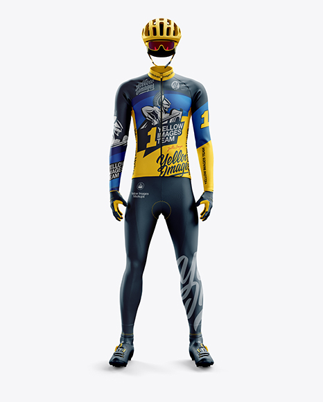 Men’s Full Cycling Thermal Kit mockup (Front View)