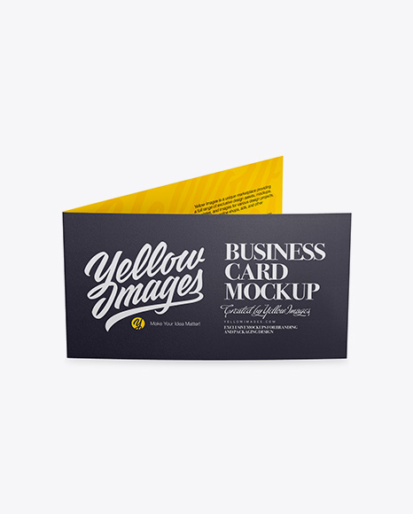 Business Card Mockup - Half Side View