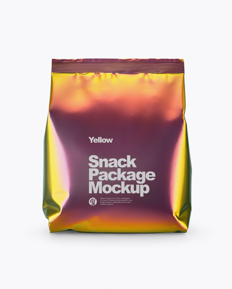 Holographic Foil Snack Package Mockup