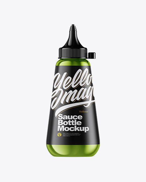Metallic Sauce Bottle Mockup